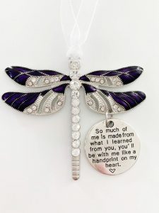 Indigo Dragonfly Ornament