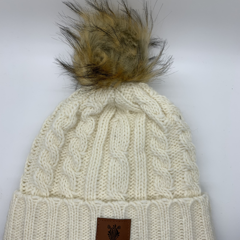 Women's Faux Fur Pom Beanie
