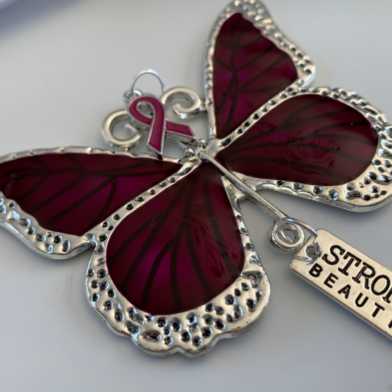 Purple Butterfly Awareness Pendant