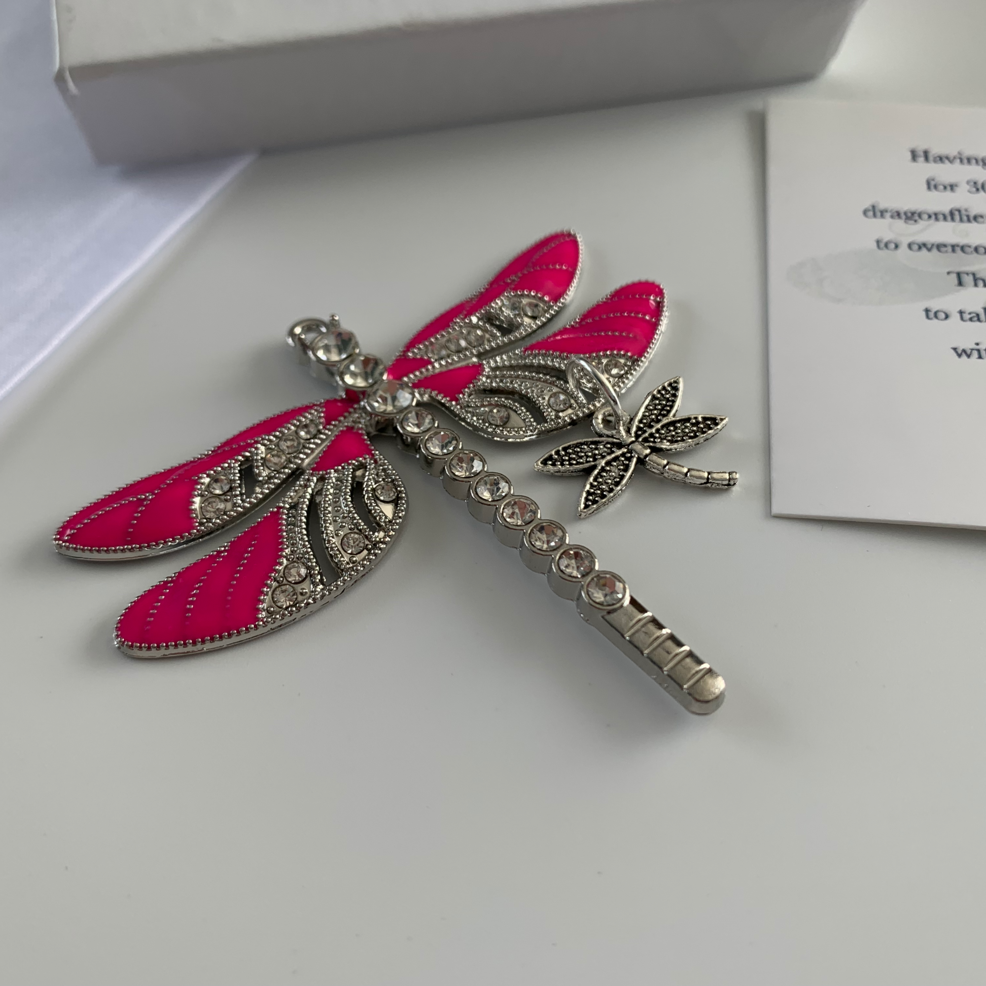 Pink Dragonfly and Baby Pendant - Image 4
