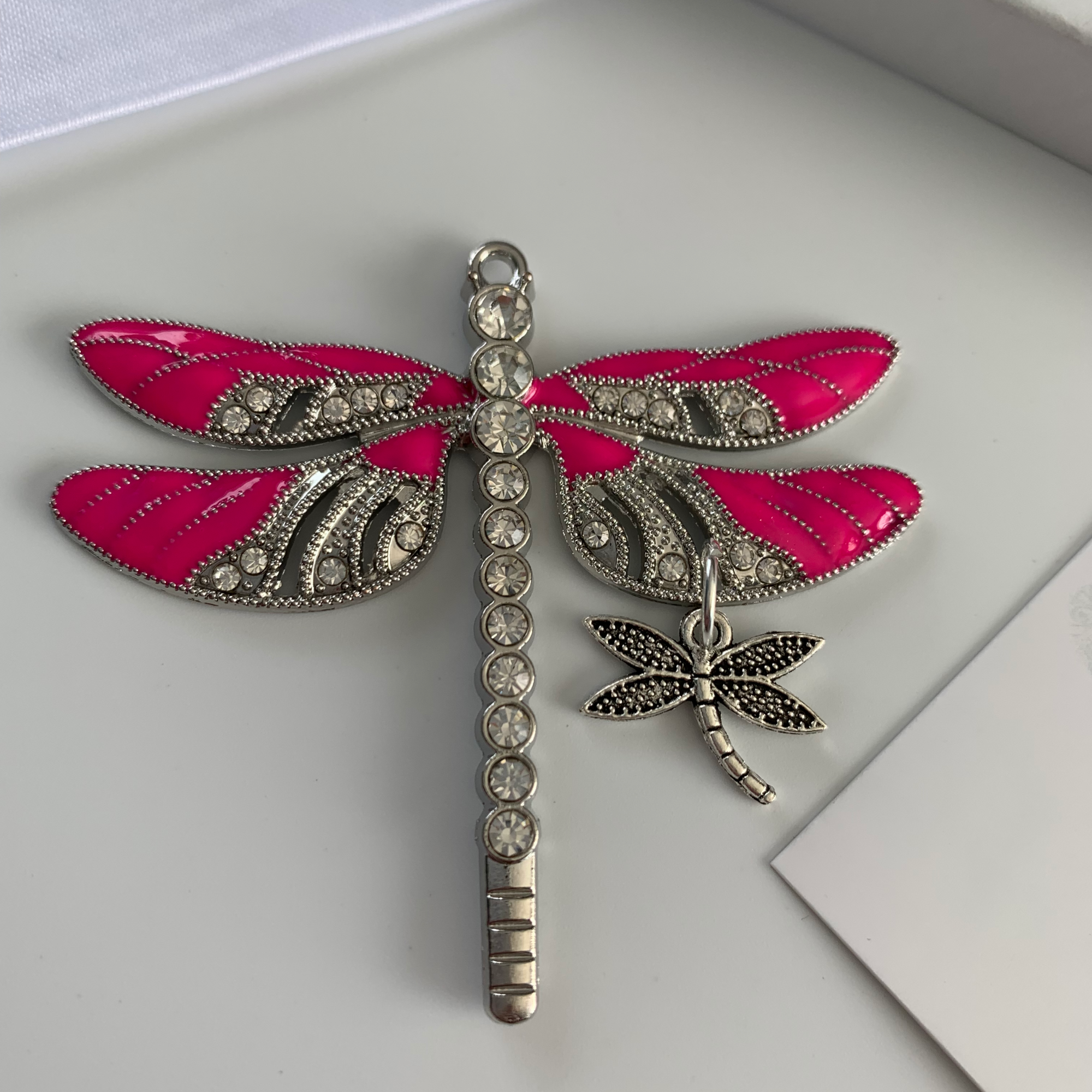 Pink Dragonfly and Baby Pendant - Image 3