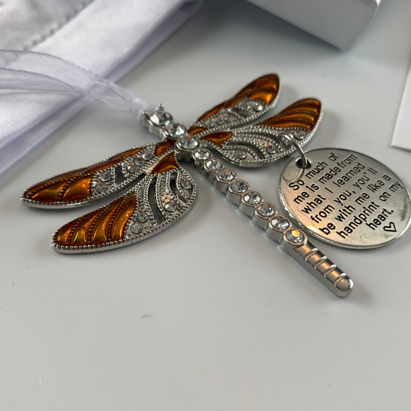 Copper Dragonfly Memorial Pendant