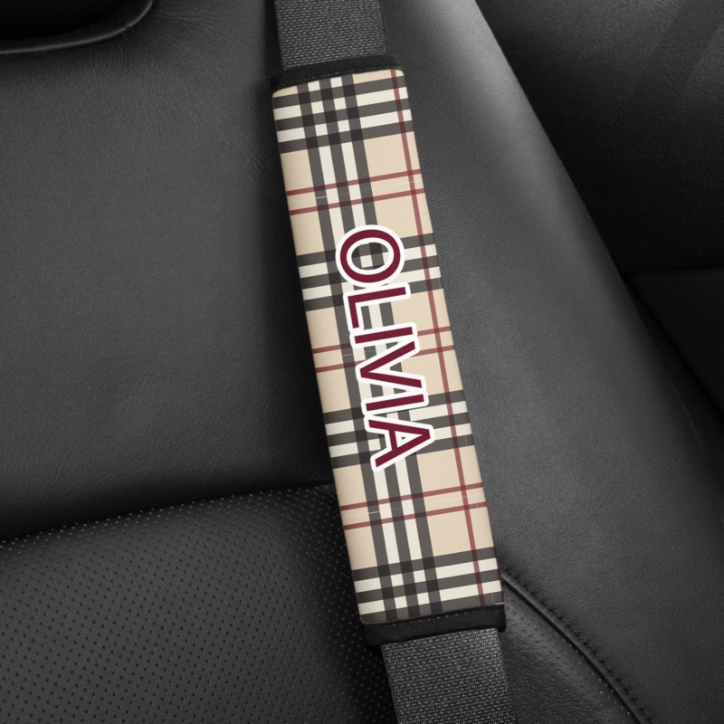 Uniquec Thompson Plaid Seat Belt Cover