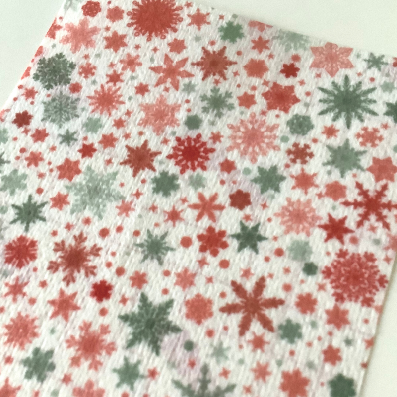 Snowflakes Red and Teals